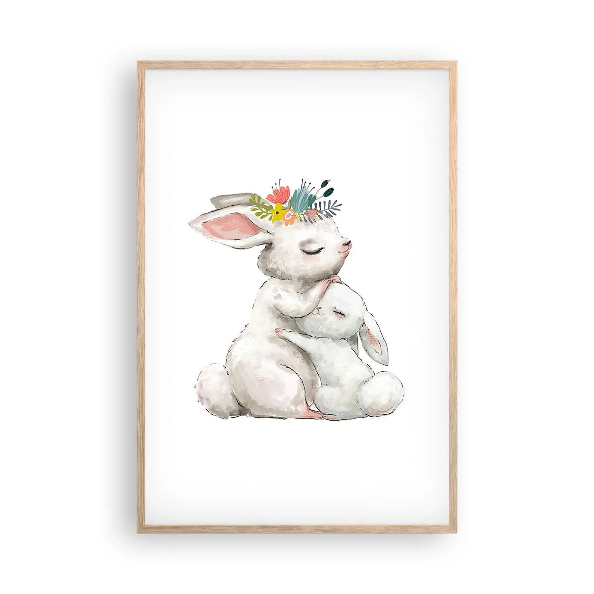 Poszter világos tölgy keretben - Nincs olyan, mint anyánál - 61x91 cm