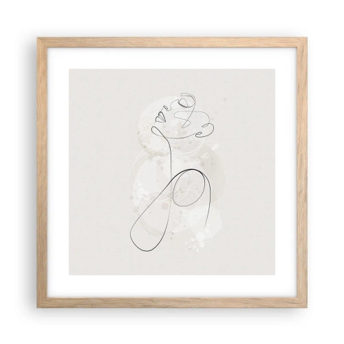 Poszter világos tölgy keretben - A szépség spirálja - 40x40 cm