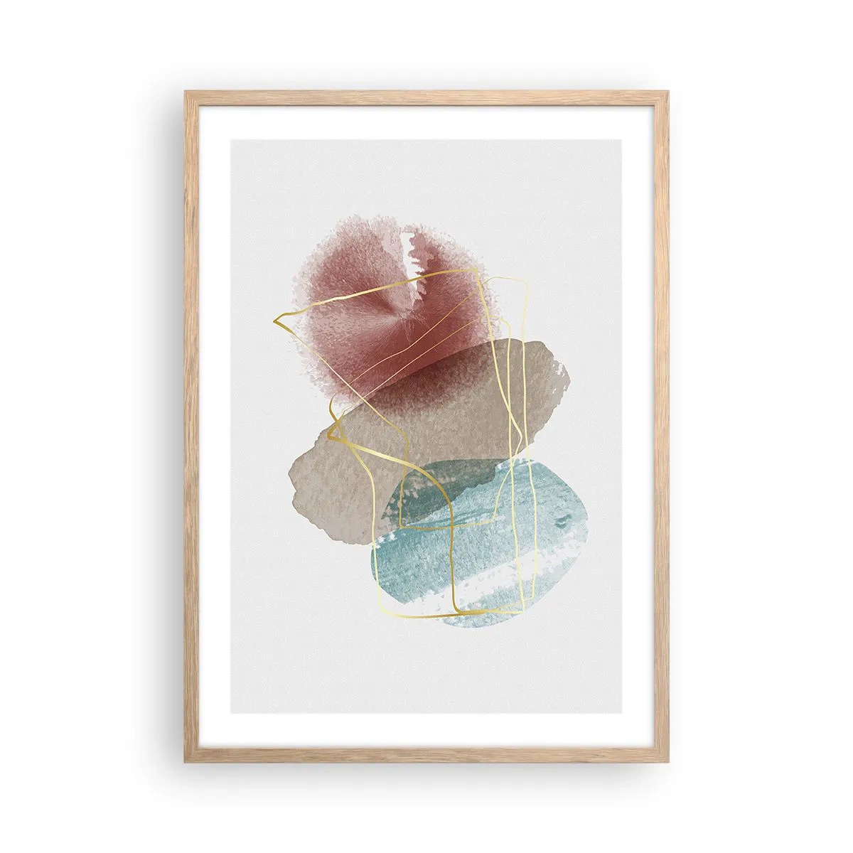 Poszter világos tölgy keretben - Az űr koralljai - 50x70 cm