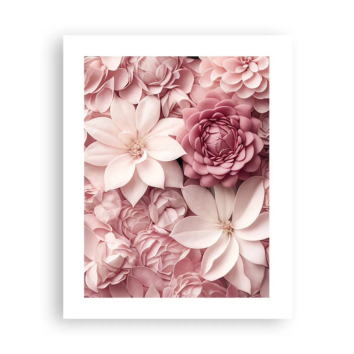 Poszter - Rózsaszín szirmokban - 40x50 cm