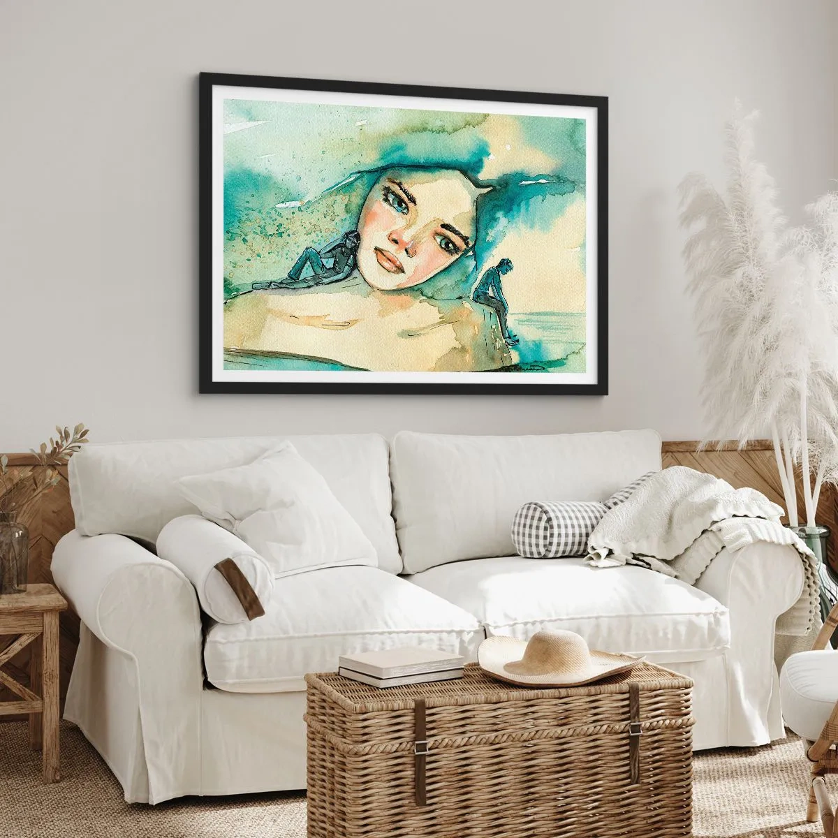 Poszter fehér keretben - Am I blue? - 100x70 cm