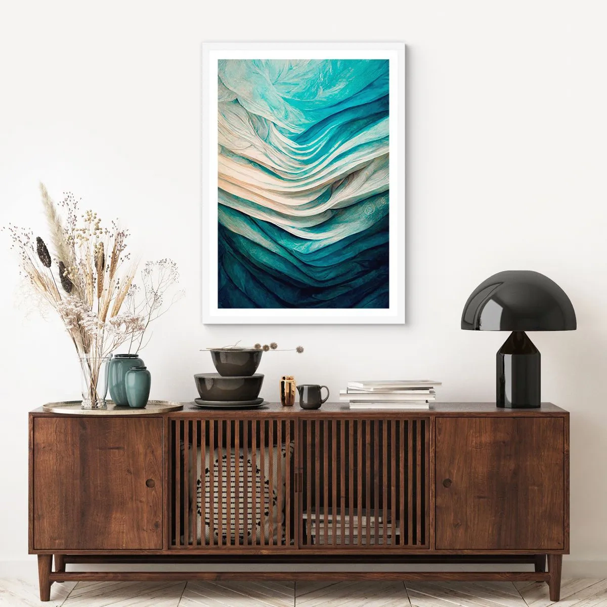 Poszter fekete keretben - Kék telhetetlenség - 61x91 cm