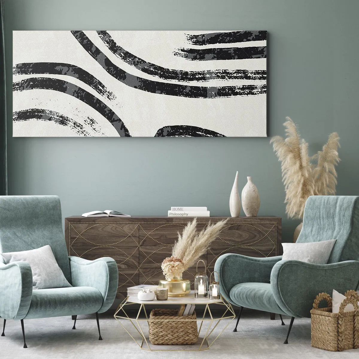 Vászonkép - Félig megállt - 100x40 cm