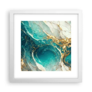 Poszter fekete keretben - Kompozíció aranyvénákkal - 30x30 cm