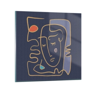 Üveg kép - Álmodozásban - 50x50 cm