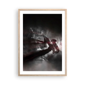 Poszter világos tölgy keretben - A jazz párolgásban - 50x70 cm