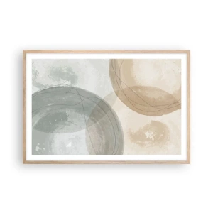 Poszter világos tölgy keretben - világok behatolása - 91x61 cm