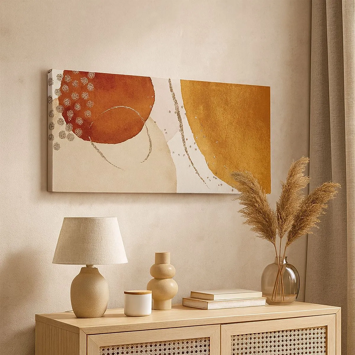 Vászonkép - Gömbölyűség és mozgás - 100x40 cm