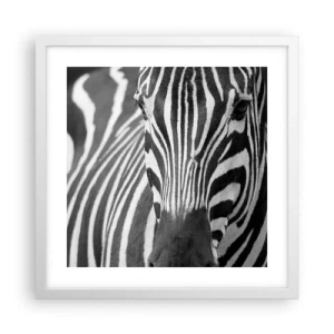 Poszter fekete keretben - A világ fekete-fehér - 40x40 cm