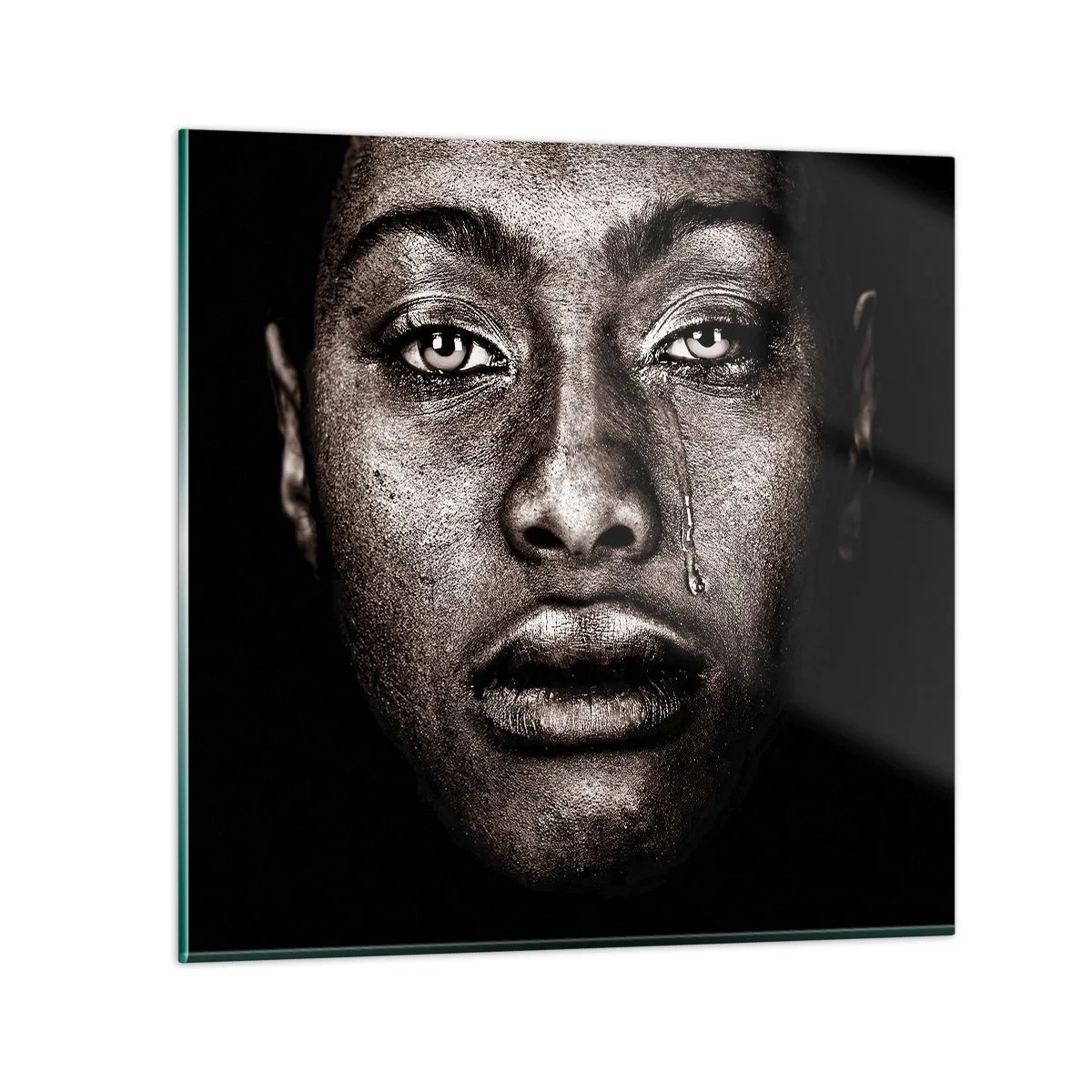 Üveg kép - Egy könnycsepp - 50x50 cm