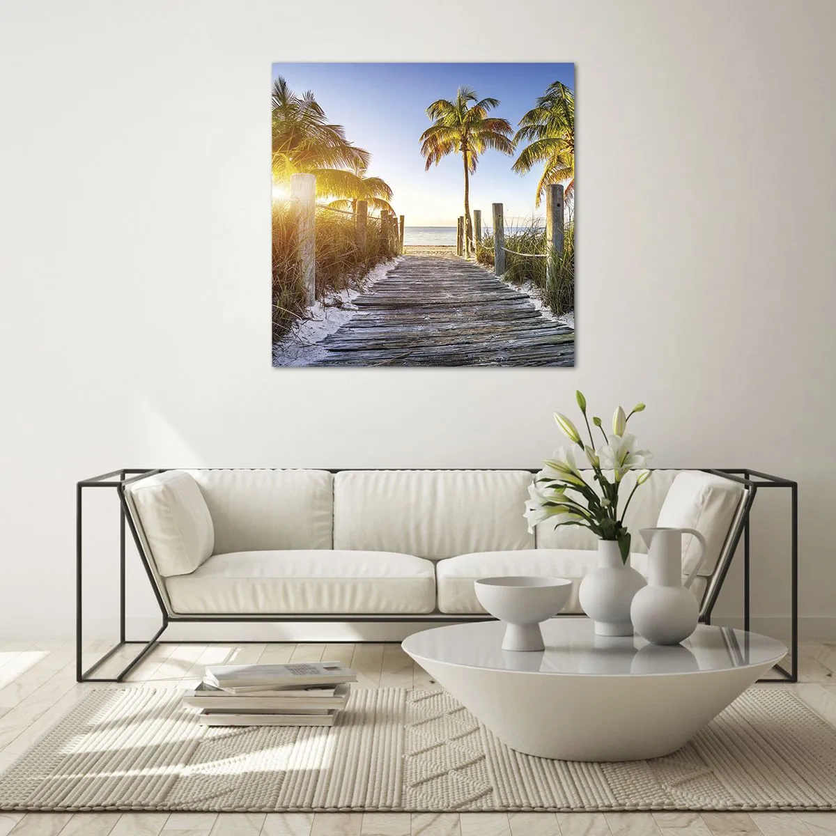 Üveg kép - Egyenesen a paradicsomba - 40x40 cm