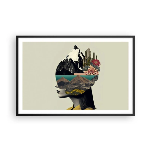 Poszter fehér keretben - Nő - mindig rejtély - 91x61 cm