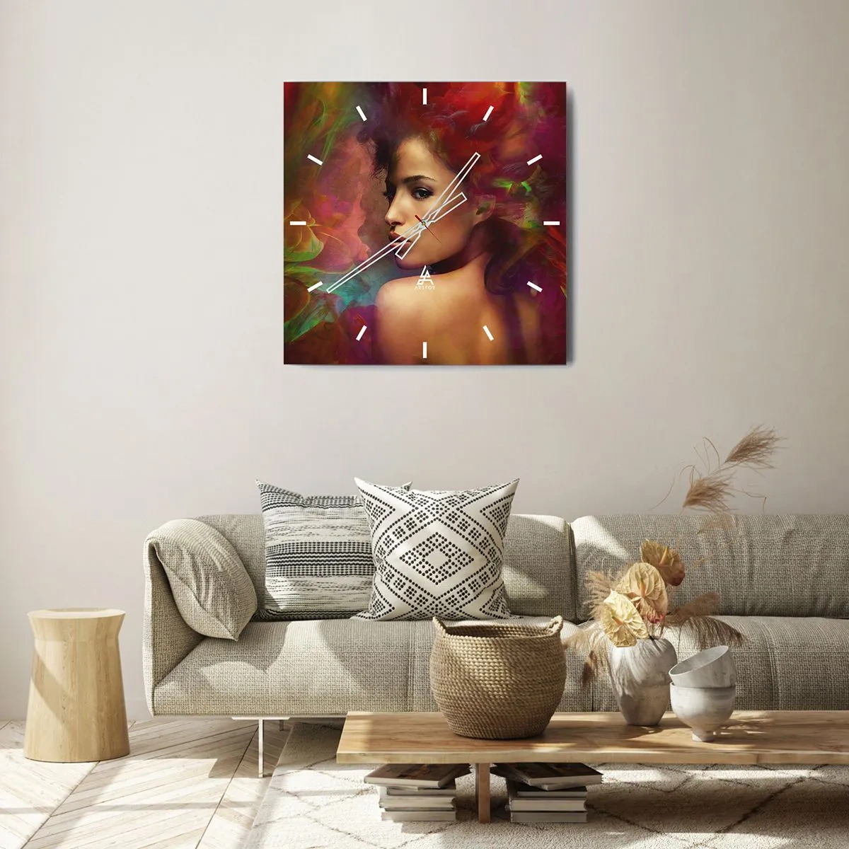 Falióra, Óra - Szebb, mint a szivárvány, olyan gyengéd, mint a köd - 30x30 cm