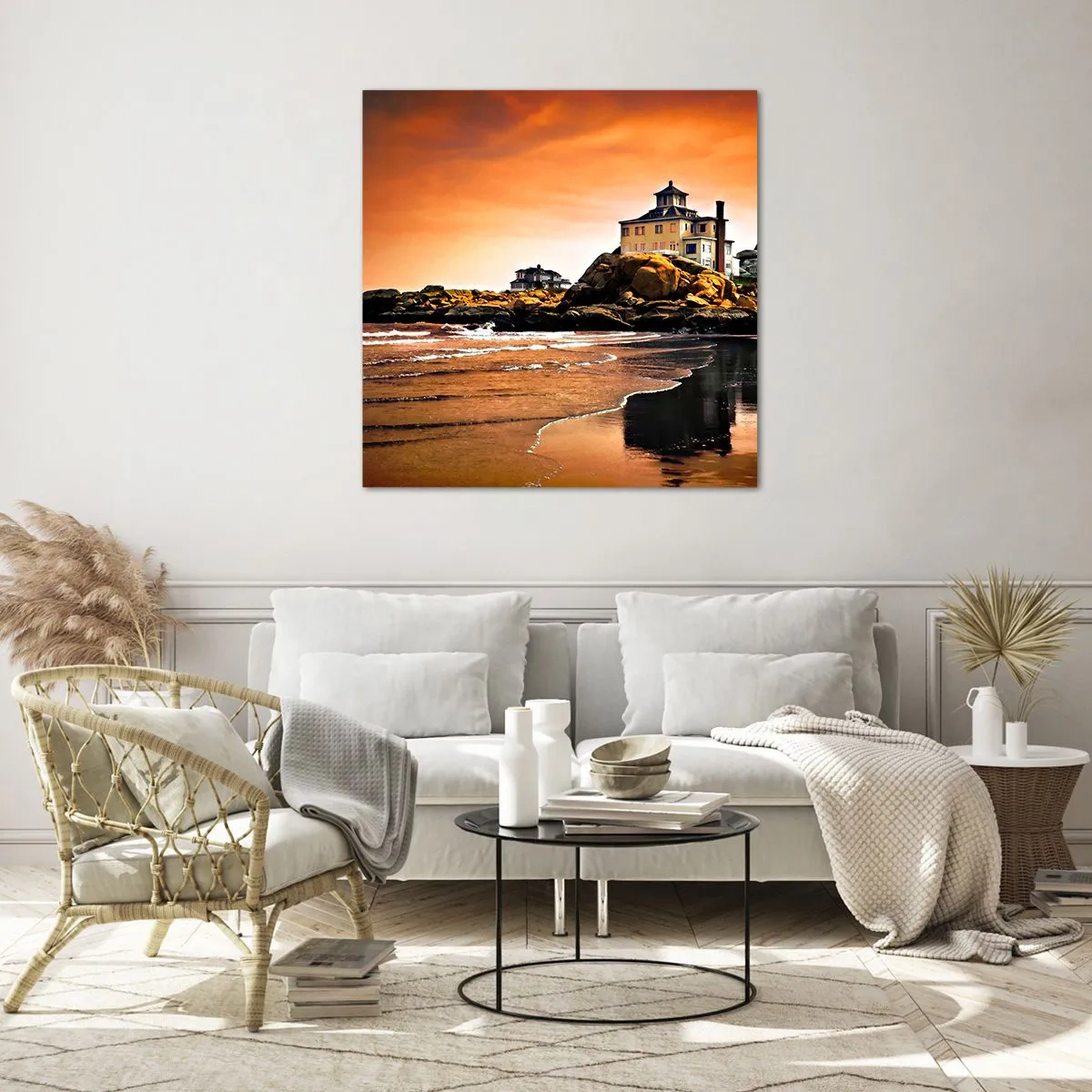 Üveg kép - Nyugati parti elegancia - 40x40 cm