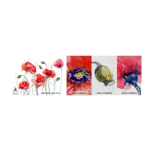 Fotótapéta Minta Premium Sand - Lengyel virágok - Virágok, Mák, Természet - 100x30 cm