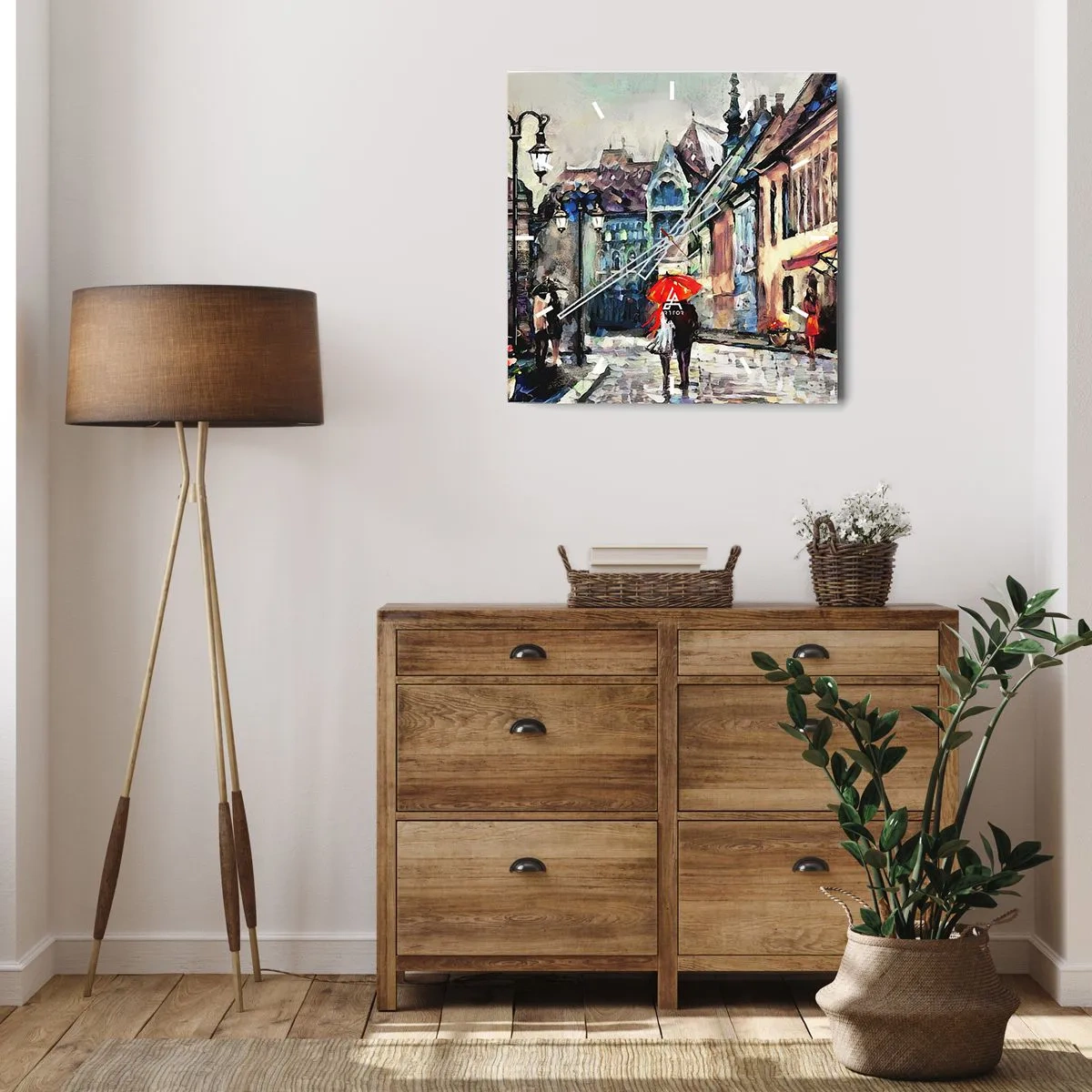 Falióra, Óra - Eső a kettőjüknek - 30x30 cm