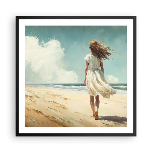 Poszter fehér keretben - Találkozás a nappal és a széllel - 60x60 cm