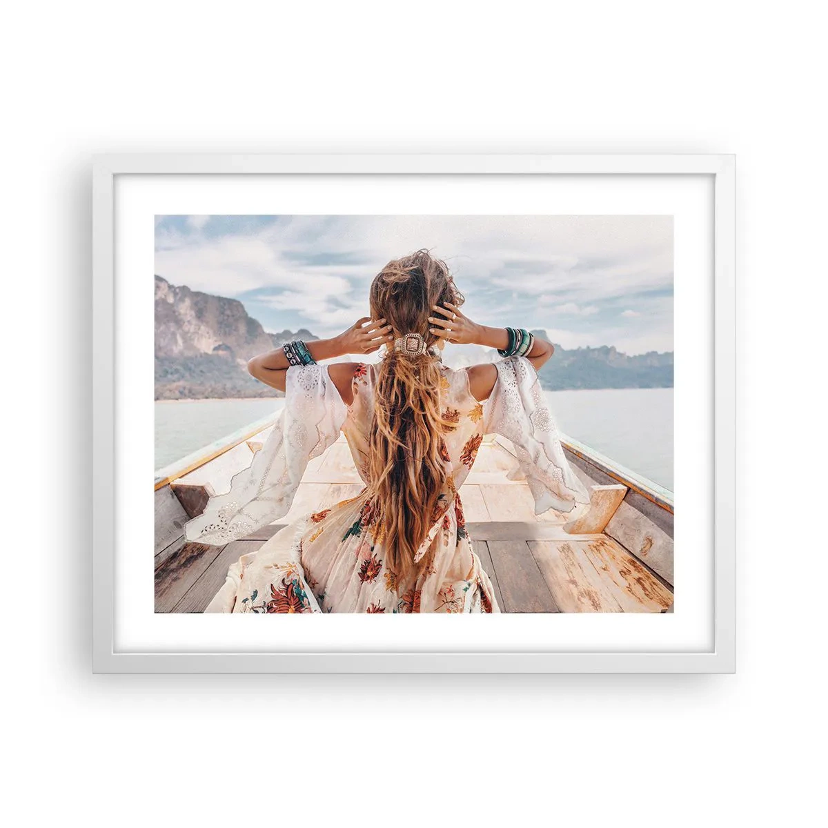 Poszter fekete keretben - Az út a boldogság felé  - 50x40 cm