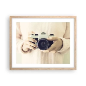 Poszter világos tölgy keretben - Többet látni... - 50x40 cm