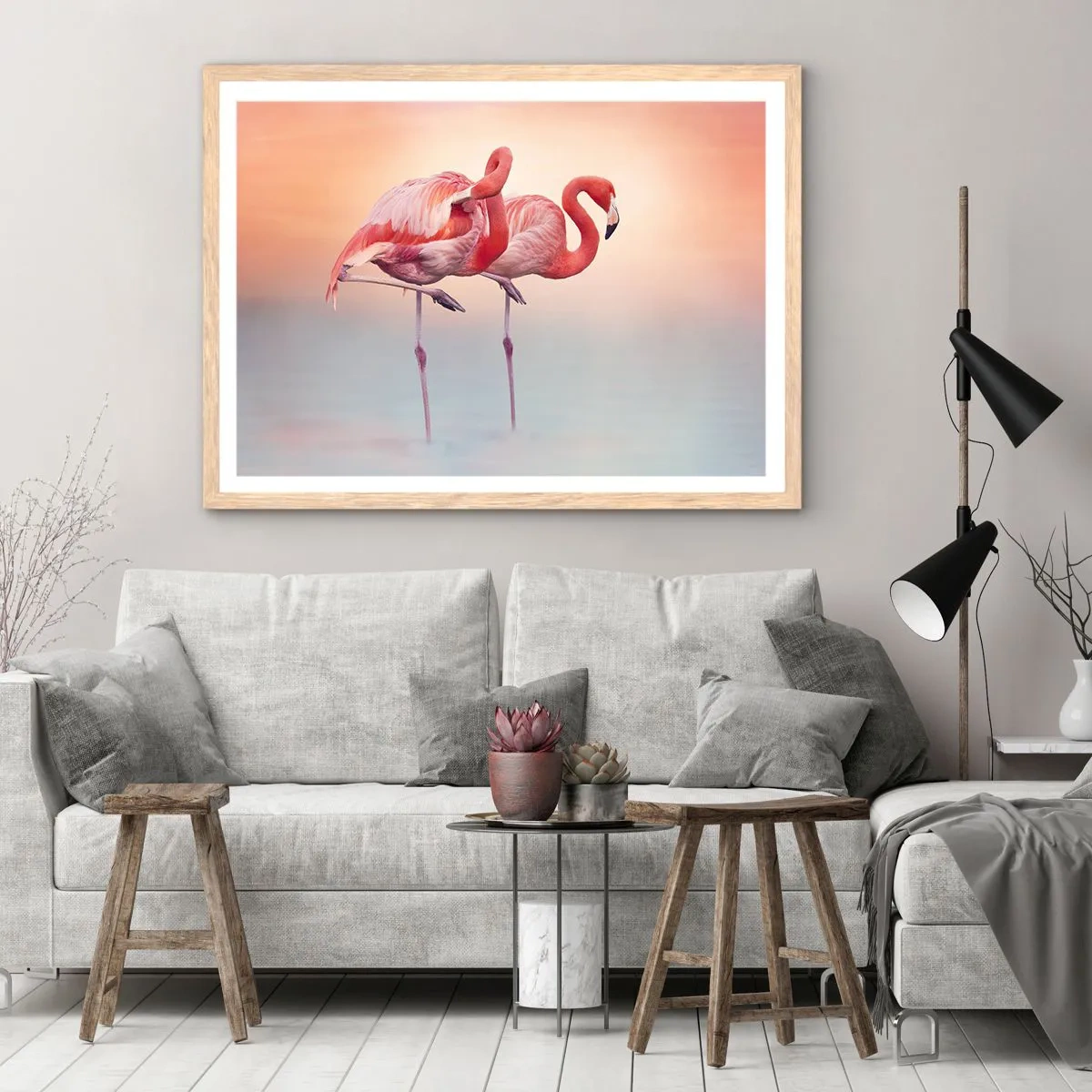 Poszter világos tölgy keretben - A lenyugvó nap színe - 40x30 cm