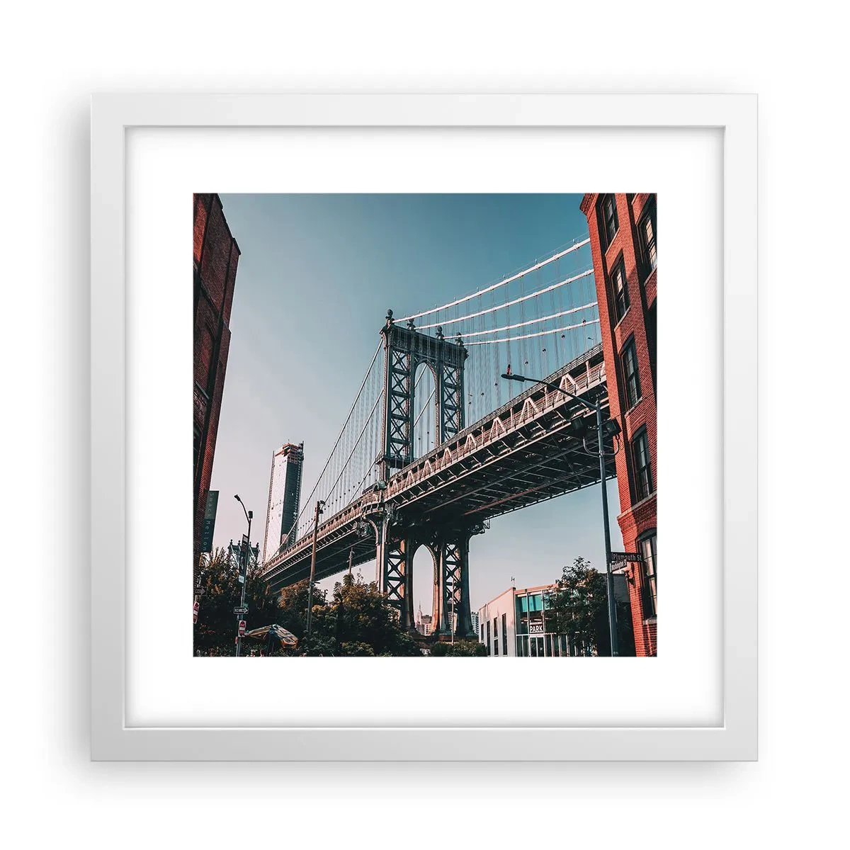 Poszter fekete keretben - A város hullámai fölött - 30x30 cm