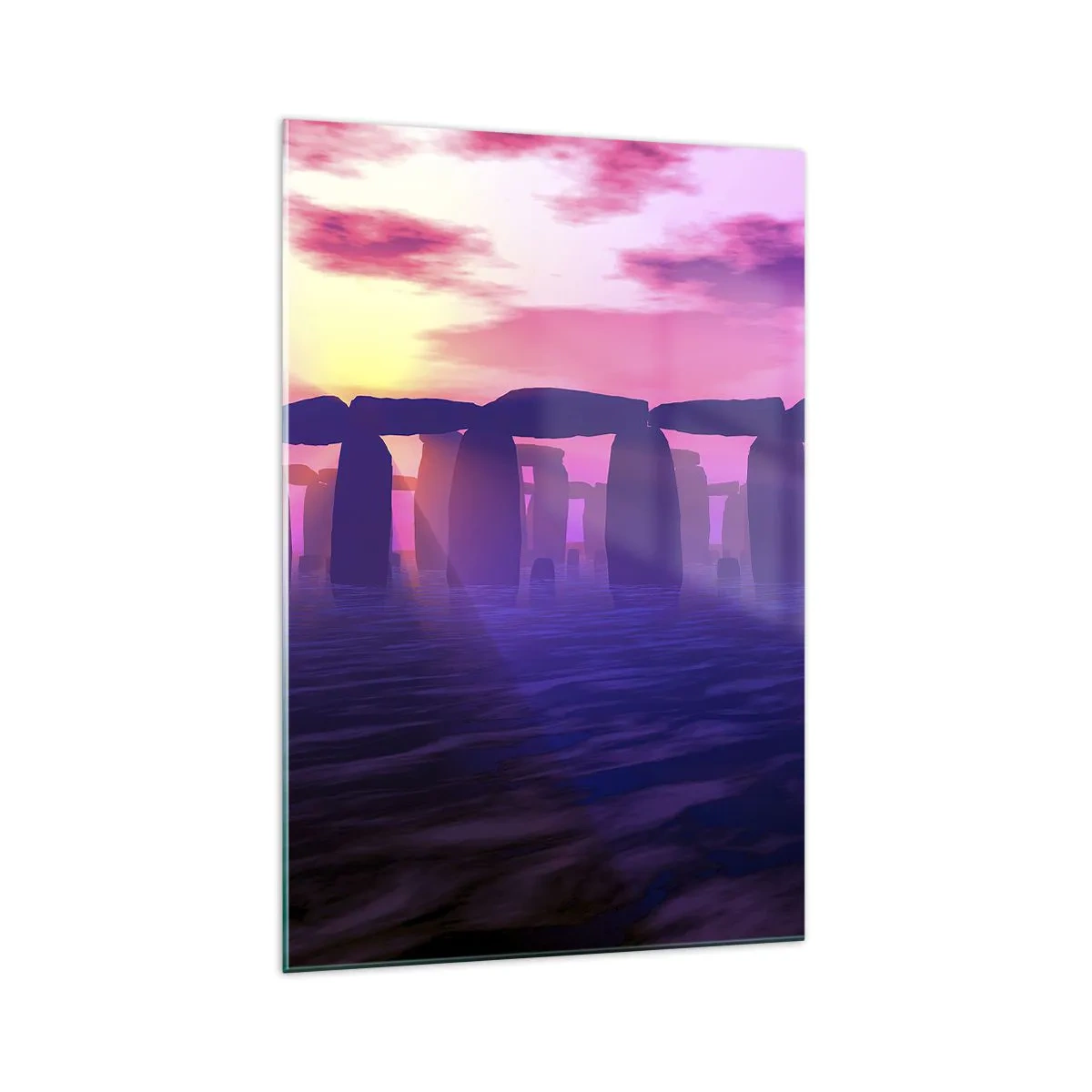 Üveg kép - Hajnali rejtély a ködben - 70x100 cm