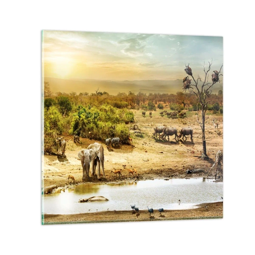 Üveg kép - „Z Edenu zaś wypływała rzeka…" - 30x30 cm