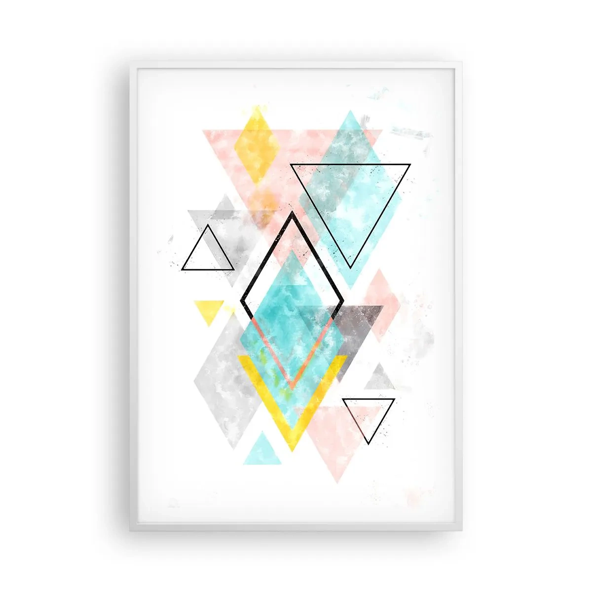 Poszter fekete keretben - Geometriai játék - 70x100 cm