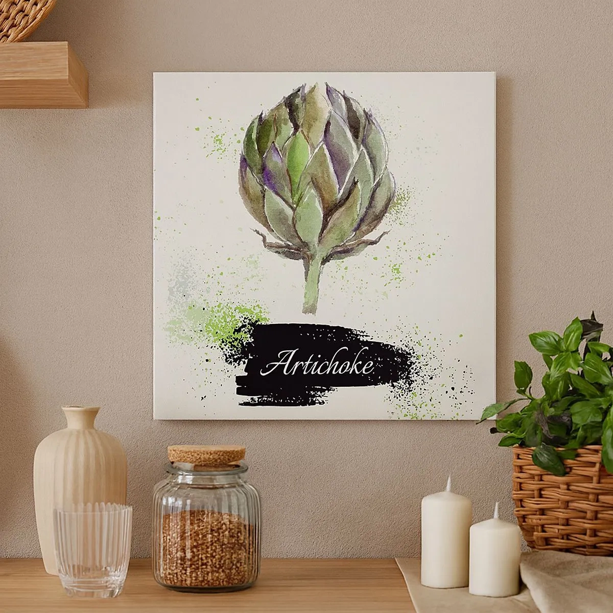 Vászonkép - Eviva zöldségek! - 30x30 cm