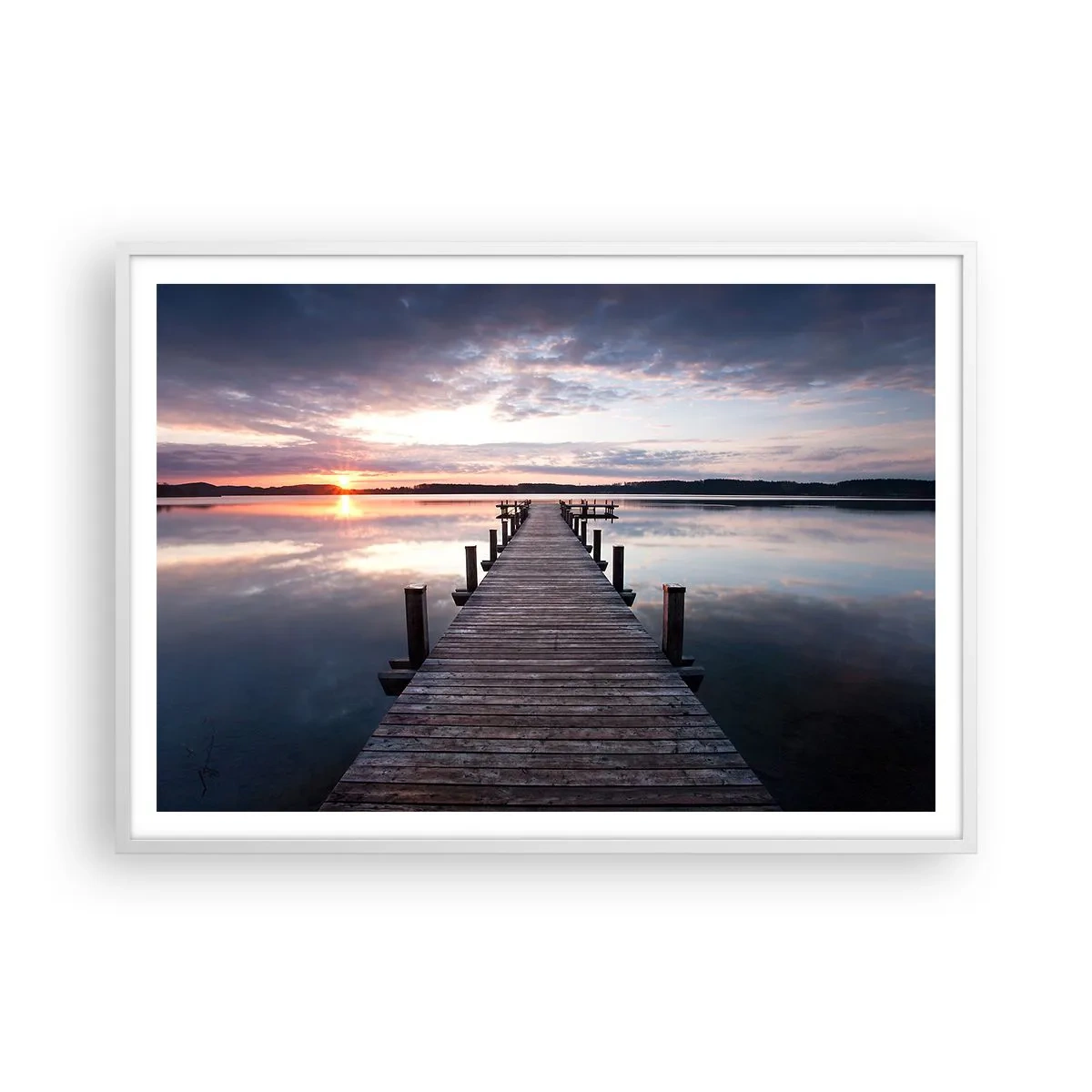 Poszter fekete keretben - Csendes határ a nappal és az éjszaka között - 100x70 cm