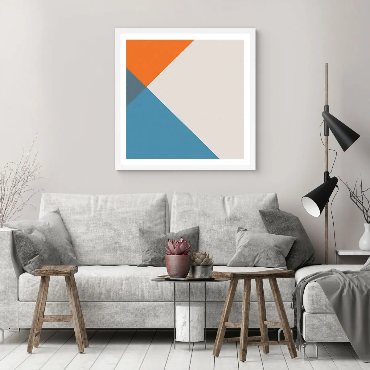 Poszter fekete keretben - Szögben… - 40x40 cm