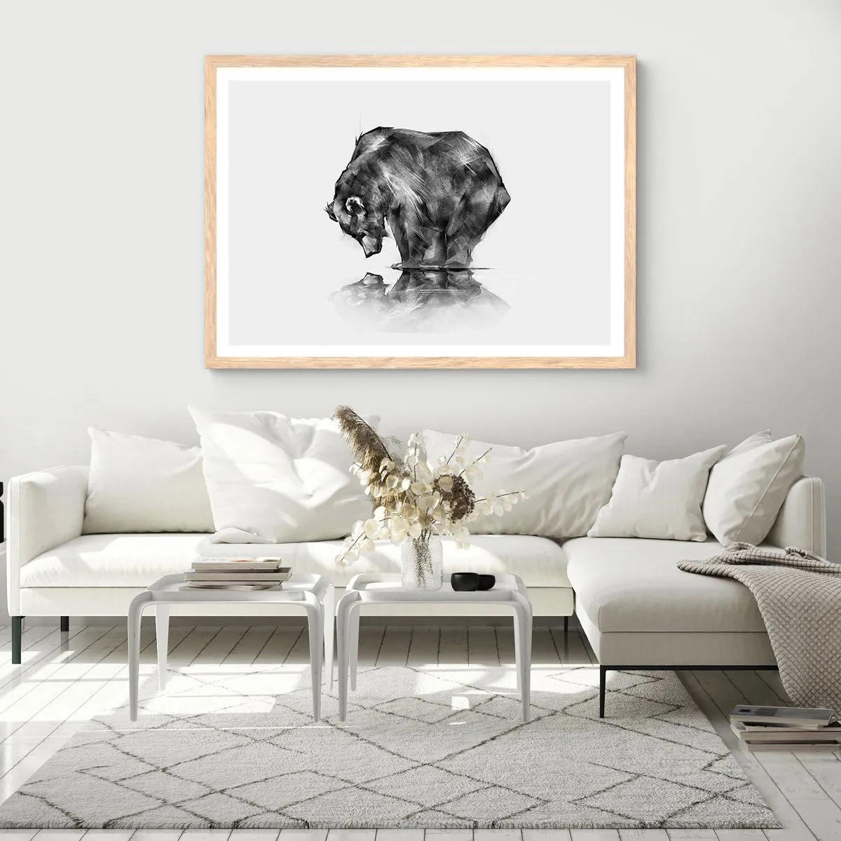 Poszter világos tölgy keretben - Jó látni rokont - 91x61 cm