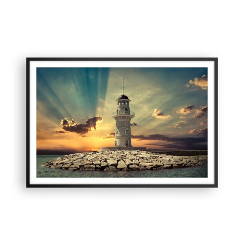 Poszter fehér keretben - Fény - Jóság - Szépség - 91x61 cm