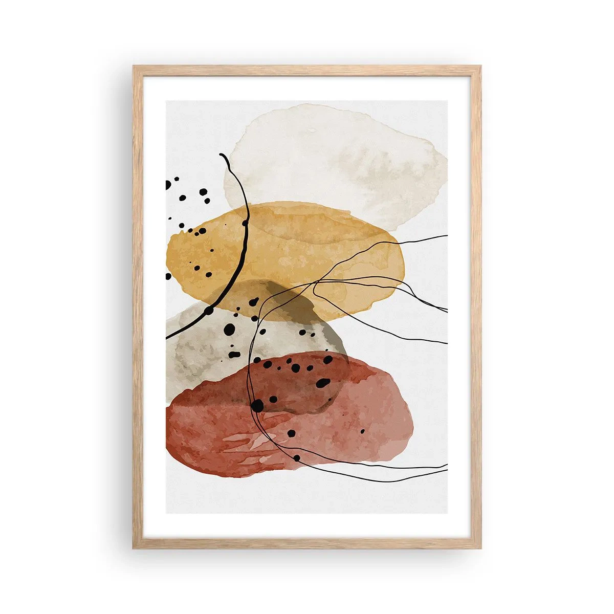 Poszter világos tölgy keretben - Mint a könnyű, friss levegő - 50x70 cm