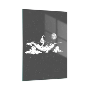 Üveg kép - Űrlovas - 50x70 cm