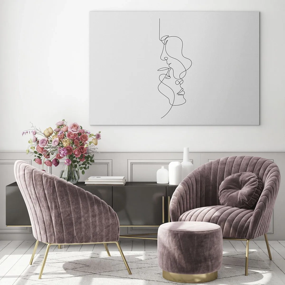 Üveg kép - Gyászos sóvárgás - 100x70 cm