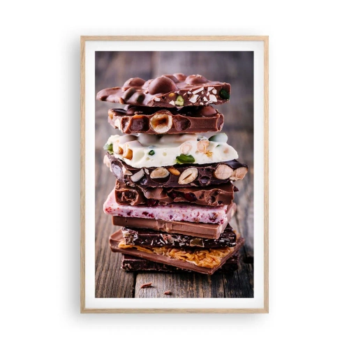 Poszter világos tölgy keretben - Elragadó perspektíva - 61x91 cm