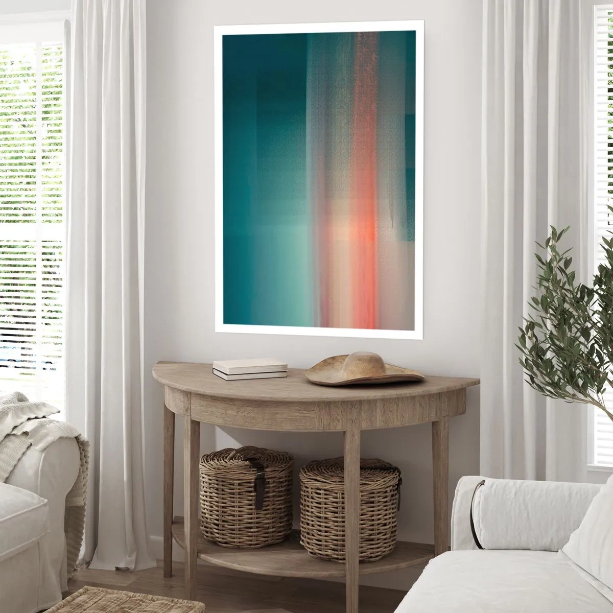 Poszter - Absztrakt: fényhullámok - 70x100 cm