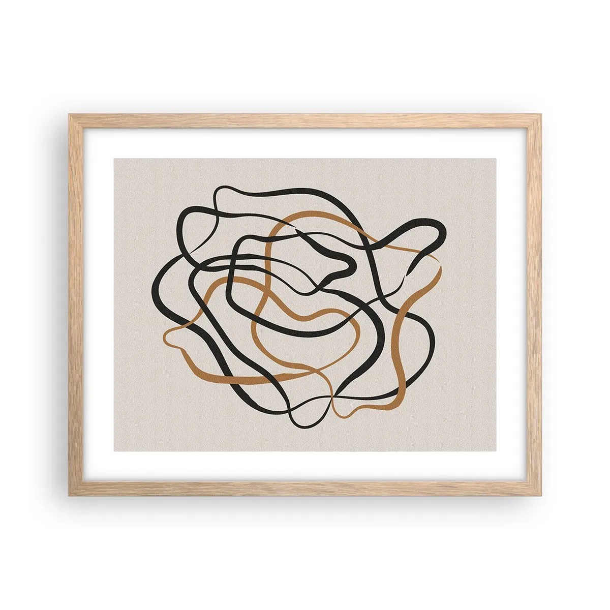 Poszter világos tölgy keretben - Minden összezavarodott - 50x40 cm