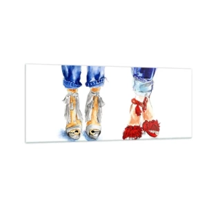 Üveg kép - Talán elmegyünk sétálni? - 100x40 cm