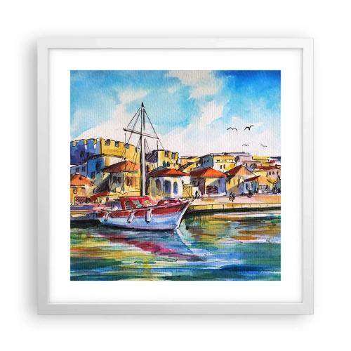 Poszter fekete keretben - Szivárványos délután - 40x40 cm