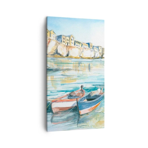 Vászonkép - Tájkép azúrkéken - 45x80 cm