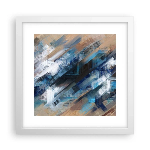 Poszter fekete keretben - Kék ferdén - 30x30 cm