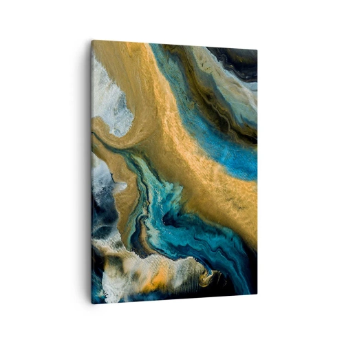 Vászonkép - Kék - sárga - kölcsönös hatások - 50x70 cm