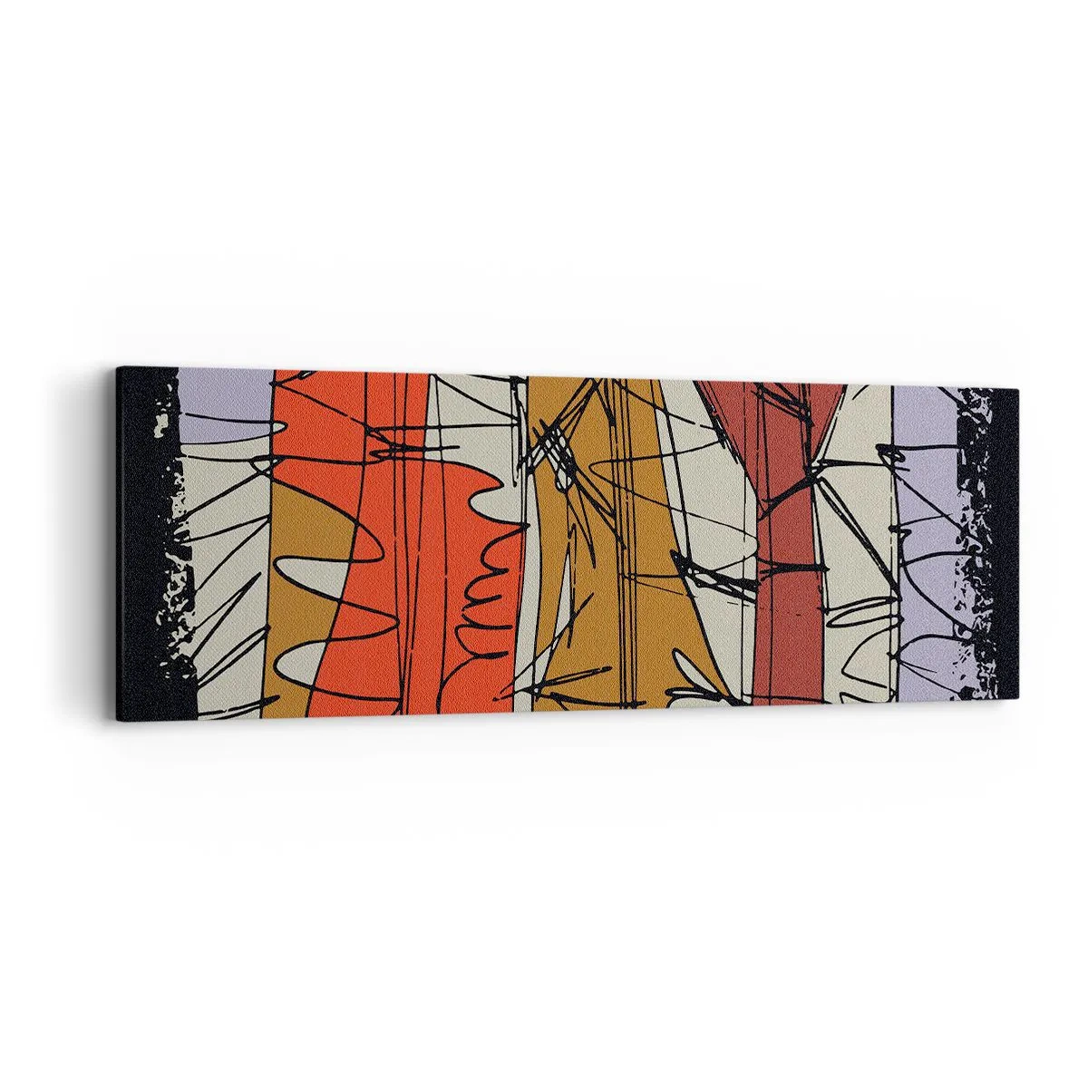 Vászonkép - Spontán kompozíció - 90x30 cm