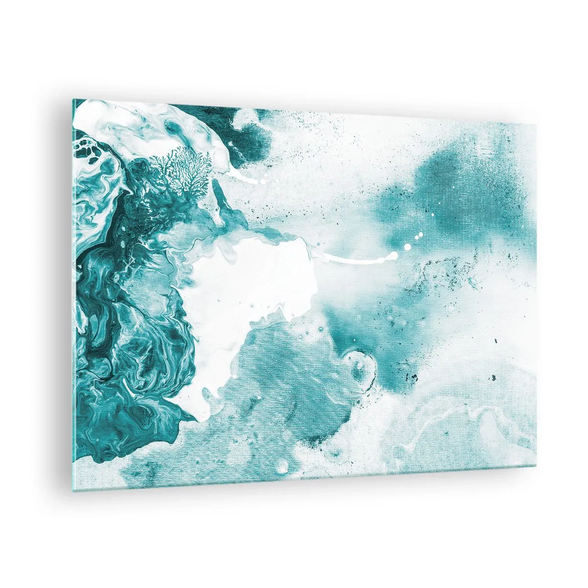 Üveg kép - Absztrakt kék medencék üveg alapon - 70x50cm - Kék holtágai - Modern fali dekoráció nappalihoz és hálószobához ARTTOR