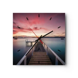 Falióra, Óra - Az este szelíd lángja - 40x40 cm