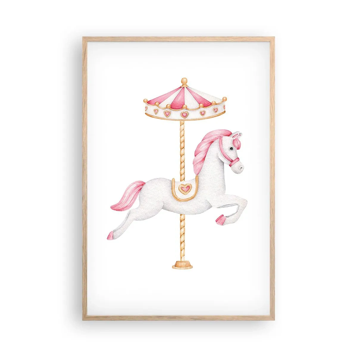 Poszter világos tölgy keretben - Elindult egy patával - 61x91 cm