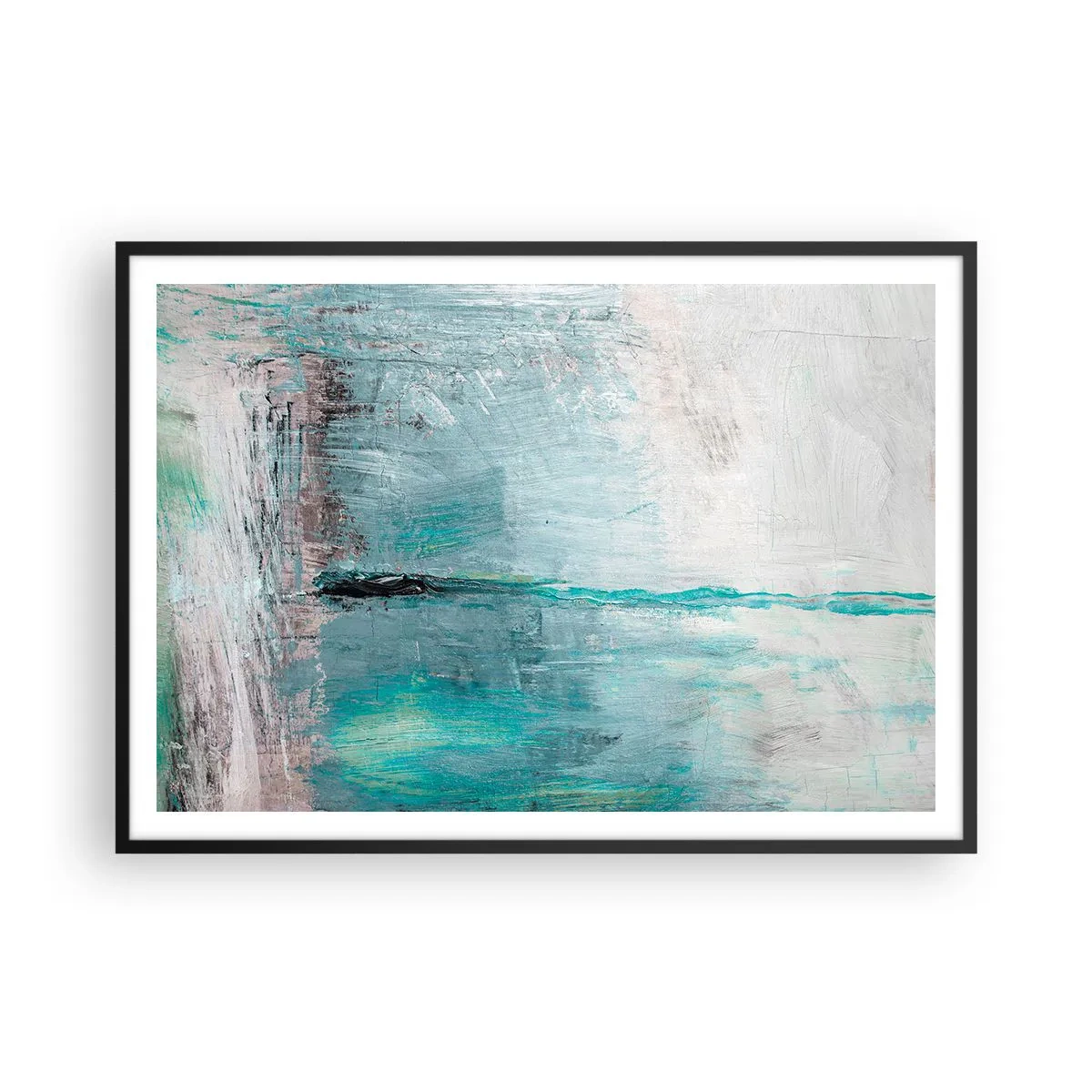 Poszter fehér keretben - Vízszintesen kék színben - 100x70 cm