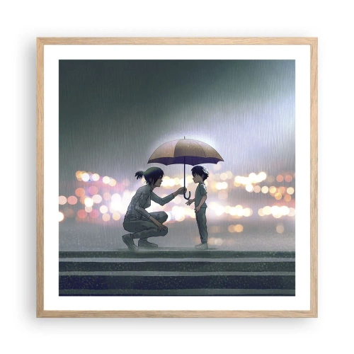 Poszter világos tölgy keretben - És most minden rendben - 60x60 cm